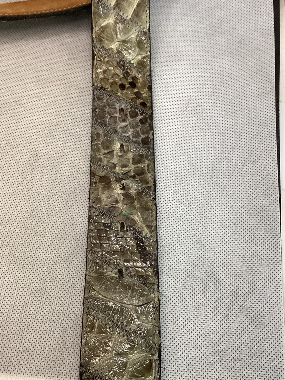 Vintage Acme Python Snakeskin Belt w/ Tony Lama Buckle Western Exotic Belt sz 40 - Picture 3 of 6